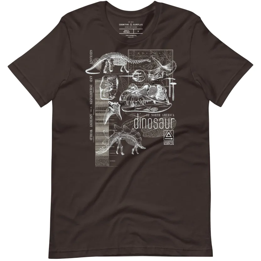 Cognitive Surplus Vintage Dinosaurs Graphic Tee* Unisex Graphic Tees | Paleontology