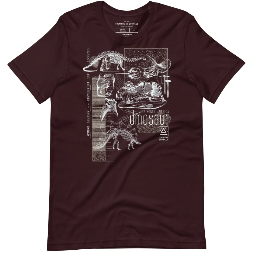 Cognitive Surplus Vintage Dinosaurs Graphic Tee* Unisex Graphic Tees | Paleontology