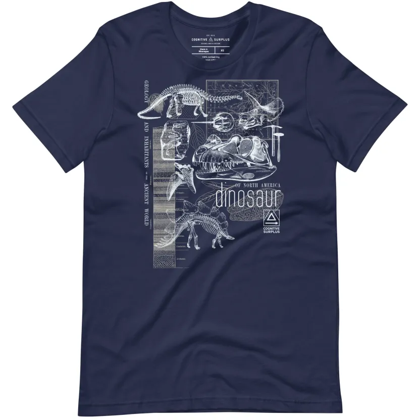Cognitive Surplus Vintage Dinosaurs Graphic Tee* Unisex Graphic Tees | Paleontology