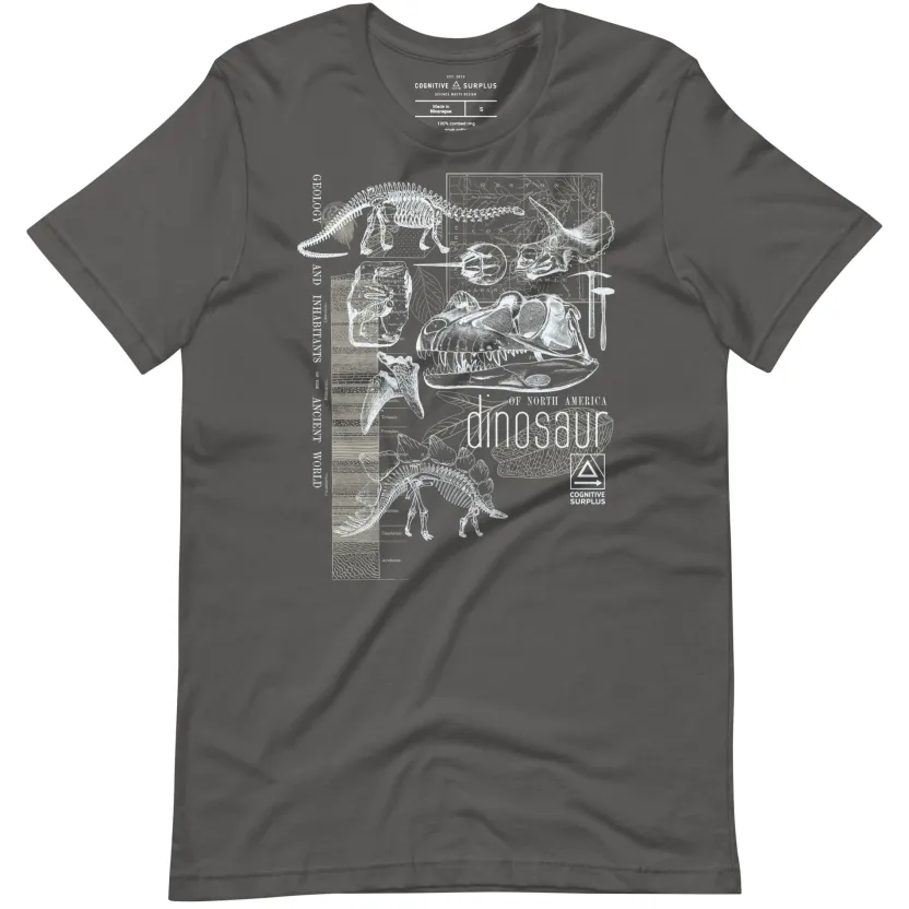 Cognitive Surplus Vintage Dinosaurs Graphic Tee* Unisex Graphic Tees | Paleontology