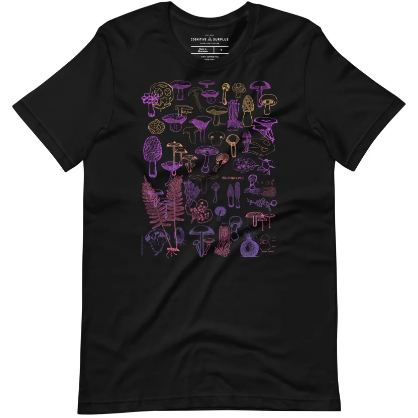 Cognitive Surplus Vintage Lounge Mushroom Graphic Tee* Unisex Graphic Tees | Biology