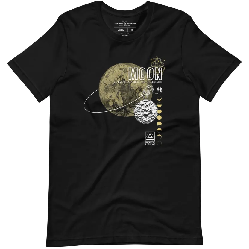 Cognitive Surplus Vintage Moon Graphic Tee* Unisex Graphic Tees | Astronomy