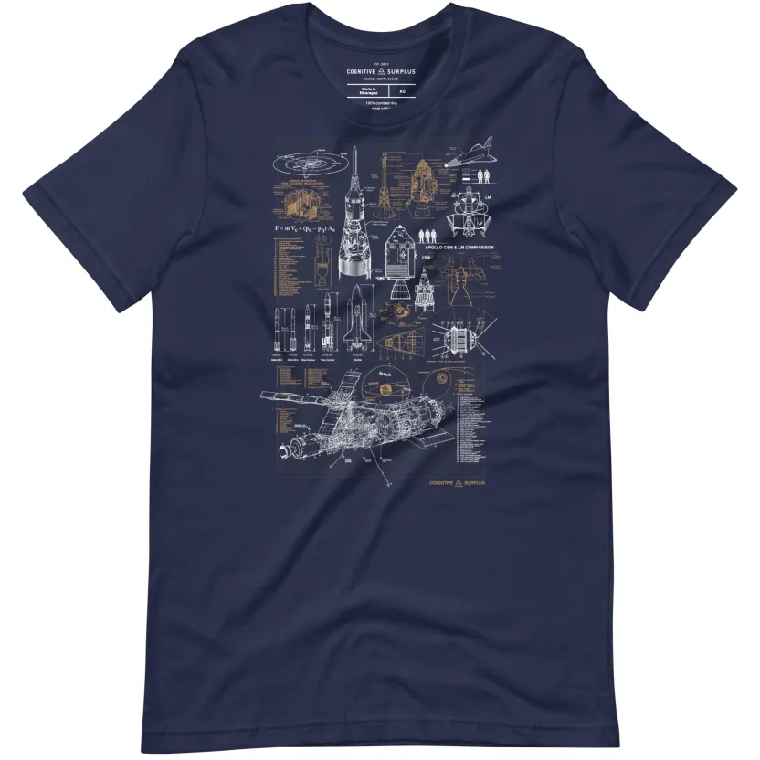 Cognitive Surplus Vintage Rocketry Graphic Tee* Unisex Graphic Tees | Engineering