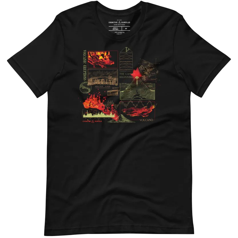 Cognitive Surplus Vintage Volcano Graphic Tee* Unisex Graphic Tees | Geology + Earth Science