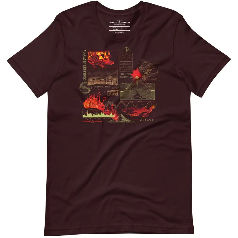 Cognitive Surplus Vintage Volcano Graphic Tee* Unisex Graphic Tees | Geology + Earth Science