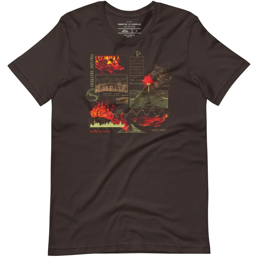 Cognitive Surplus Vintage Volcano Graphic Tee* Unisex Graphic Tees | Geology + Earth Science