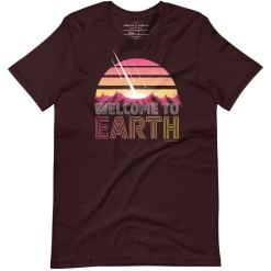 Cognitive Surplus Welcome to Earth Graphic Tee* Unisex Graphic Tees | Astronomy