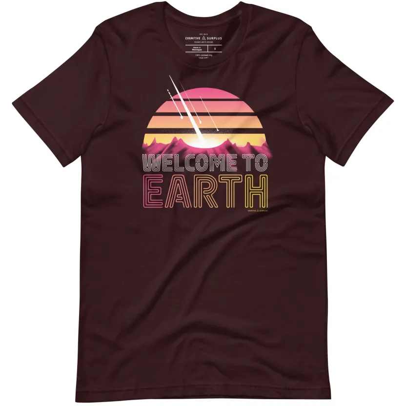 Cognitive Surplus Welcome to Earth Graphic Tee* Unisex Graphic Tees | Astronomy