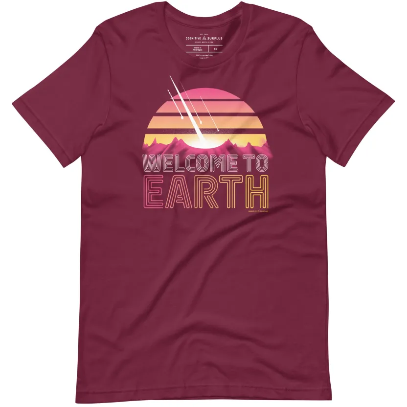 Cognitive Surplus Welcome to Earth Graphic Tee* Unisex Graphic Tees | Astronomy