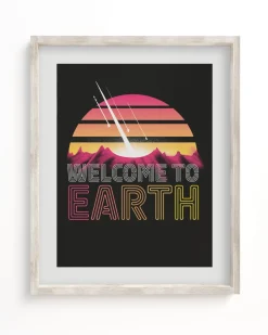 Cognitive Surplus Welcome to Earth Museum Print* Wall Art | Astronomy