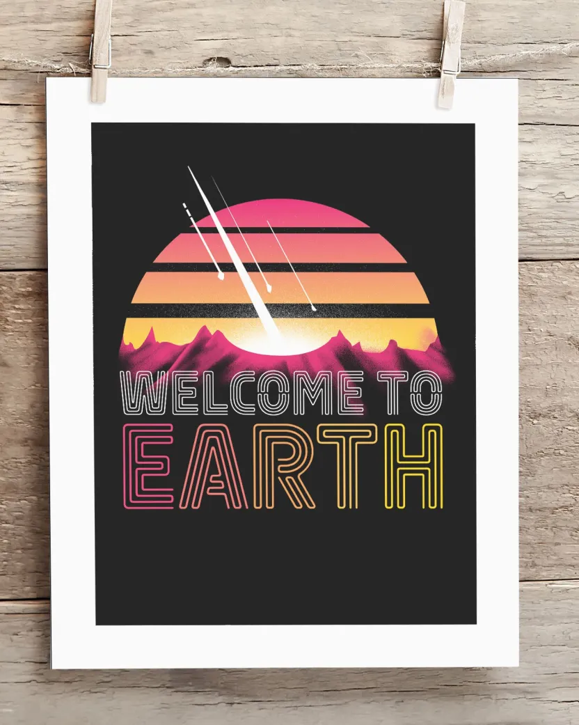 Cognitive Surplus Welcome to Earth Museum Print* Wall Art | Astronomy