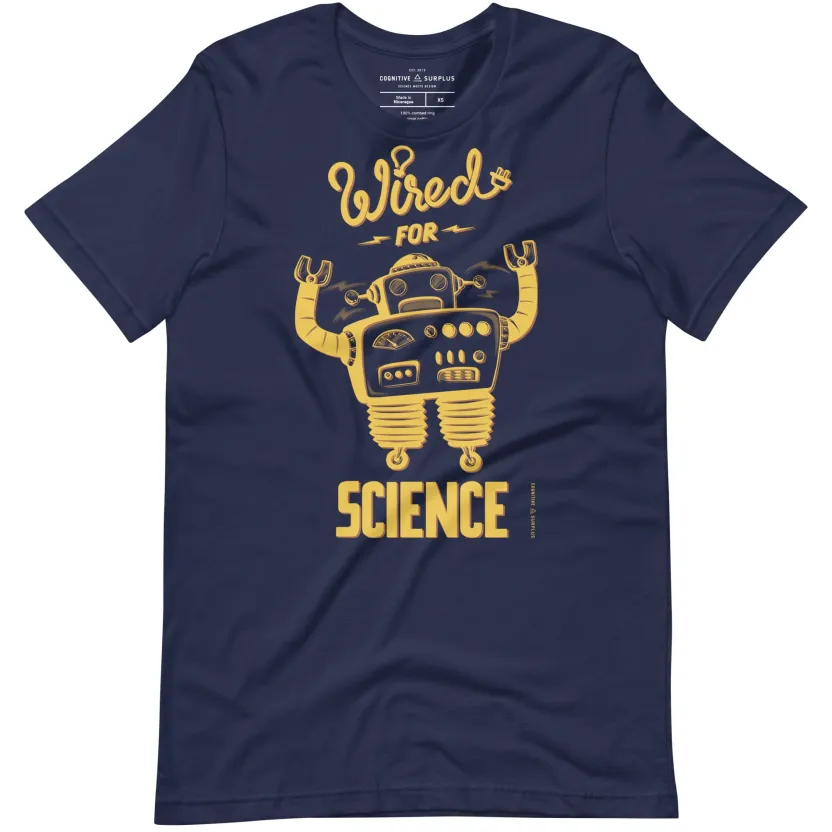 Cognitive Surplus Wired for Science Graphic Tee* Unisex Graphic Tees | Physics