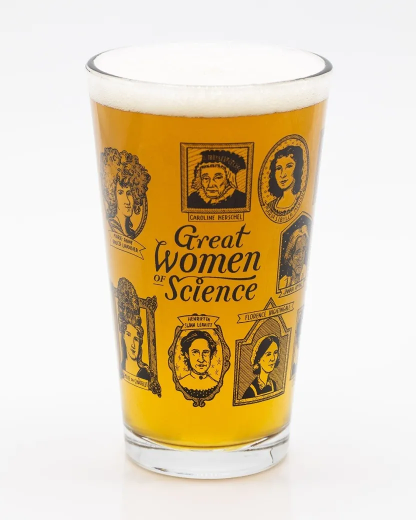 Cognitive Surplus Women of Science Pint Glass | Physics Gift* Beer Glasses