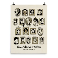 Cognitive Surplus Women of Science Poster Art Print* Wall Art