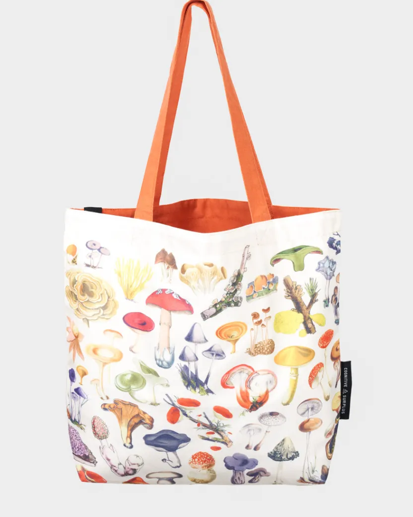 Cognitive Surplus Woodland Mushrooms Canvas Shoulder Tote* Tote Bags | Kitchen Science