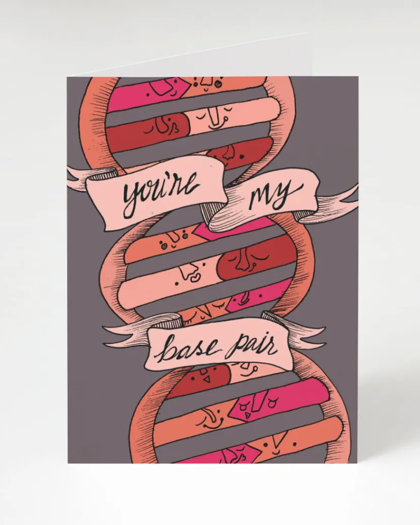 Cognitive Surplus You're My Base Pair - DNA & Genetics Love Card | * Greeting Cards | Microbiology